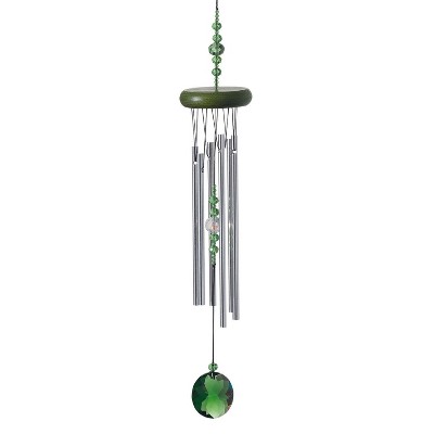 Woodstock Chimes Signature Collection, Crystal Chime, 20'', Emerald Wind Chime WFEM