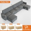 7-Seat Modular Sectional Sleeper Sofa with Storage Ottomans, U Shaped Convertible Couch for Apartment or Home - 2 of 4