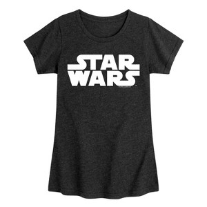 Girls' - Star Wars - Logo Fitted Short Sleeve Graphic T-Shirt - 1 of 3