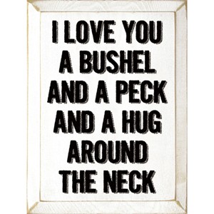 Slickblue I Love You a Bushel and a Peck Wood Sign – Rustic Wall Decor for Nursery or Home – 9"x12", Color Options - 1 of 3