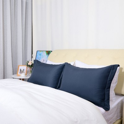 2 Pcs King 1800 Series Soft Brushed Microfiber Pillowcase Navy - PiccoCasa