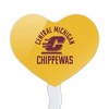 NCAA Central Michigan University Chippewas Heart Love Cupcake Picks Toppers Decoration Set of 6 - 2 of 4