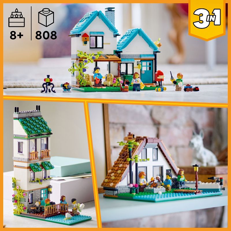 LEGO Creator 3 in 1 Cozy House Toys Model Building Set 31139, 3 of 8