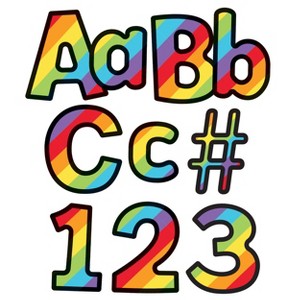 Carson Dellosa Education 4in Rainbow Stripe Combo Pack Bulletin Board Letters (219 pieces) - 1 of 4