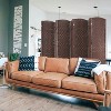 FDW Elegant Room Divider Woven Screen Divider 4/6/8 Panel 6ft Indoor Wall Divider Folding Privacy Screen with Natural Fibers - 2 of 4