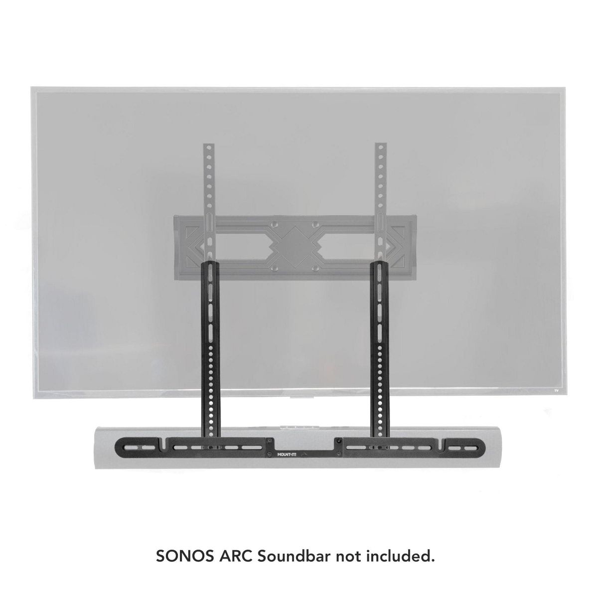 Mount-It! TV Speaker Mounting Bracket for Sonos Arc | Directional Sound All Around with TV Mount for Sonos Arc | VESA Patterns Up to 600 mm | Black - thumbnail 3