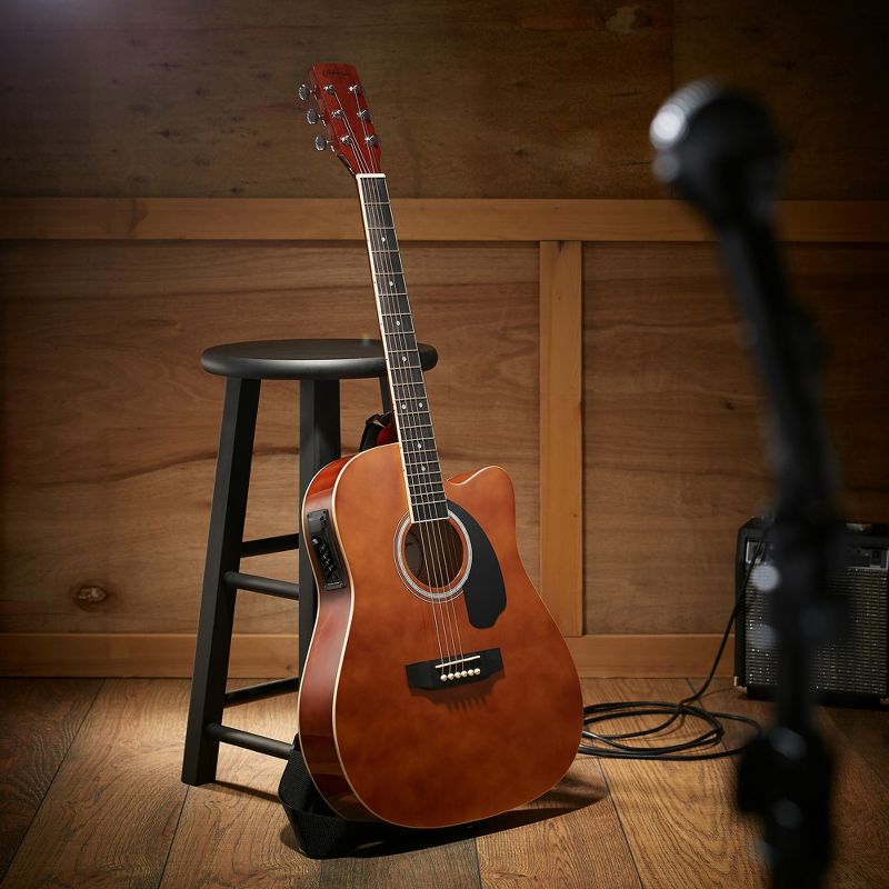 Ashthorpe Full-Size Cutaway Thinline Acoustic Electric Guitar Package with Premium Tonewoods, 2 of 8