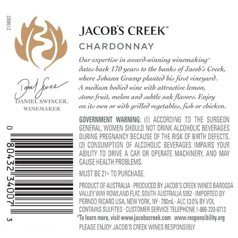 Jacob&#39;s Creek Chardonnay White Wine - 750ml Bottle, 5 of 6