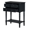 Ridstar 31.4 in. H Black Console Tables with Three Storage Drawers & Bottom Shelf - 3 of 4