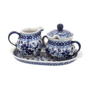 Blue Rose Polish Pottery K091 Manufaktura Cream & Sugar Set - 1 of 2