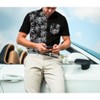 LA LEELA Men's Short Sleeve Button Down Solid Camp Vacation Shirts Business Beach Collared Shirt for Men Work Shirts with Pocket - 3 of 4
