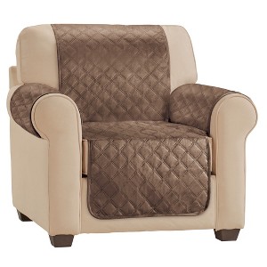 Collections Etc Soft Velvet Waterproof Quilted Furniture Cover - 1 of 3