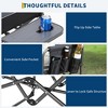 Camping Director Chair With Side Table - 400 Lbs Heavy Duty Portable Folding Chair With Detachable Side for Beach, Trip, Picnic - 3 of 4