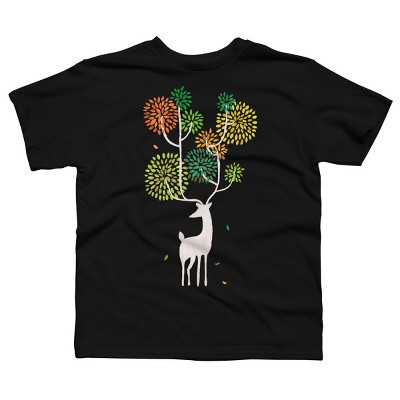 Boy's Design By Humans Mystical Color Horns White Deer By radiomode T-Shirt