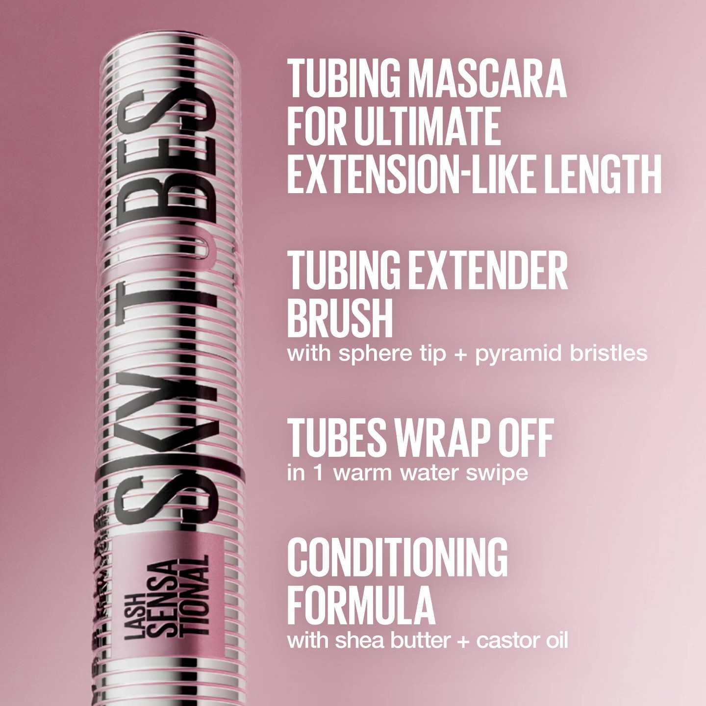 Тушь для ресниц Maybelline Lash Sensational Sky Tubes, 801 Very Black, 0.23 fl oz, цвет: Чёрный — фото 4
