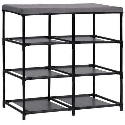 vidaXL Cabinet Shelf Grey Steel and Fabric Medium Cabinet Shelf
