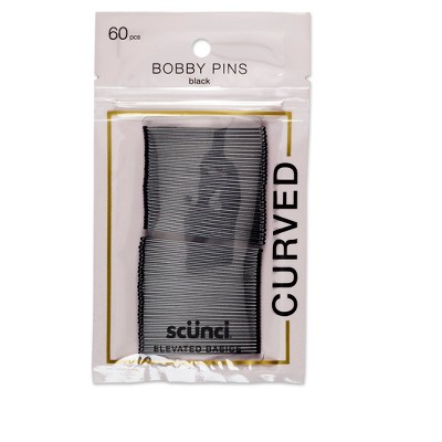 sc&#252;nci Curved Metal Bobby Pins - Black - All Hair - 60pcs