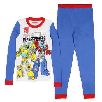 Transformers Boys' Optimus Prime Bumblebee Characters Logo Sleep Pajama Set Multicolored