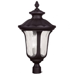 Livex Lighting Oxford 3 - Light Post Light in  Black - 1 of 2