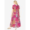 Woman Within Plus Size Short-Sleeve Crinkle Dress - 3 of 4