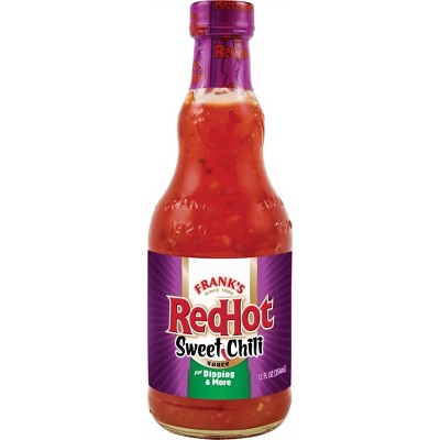 Frank's RedHot Sweet Chili Hot Sauce, 12 fl oz Bottle (Pack of 4)