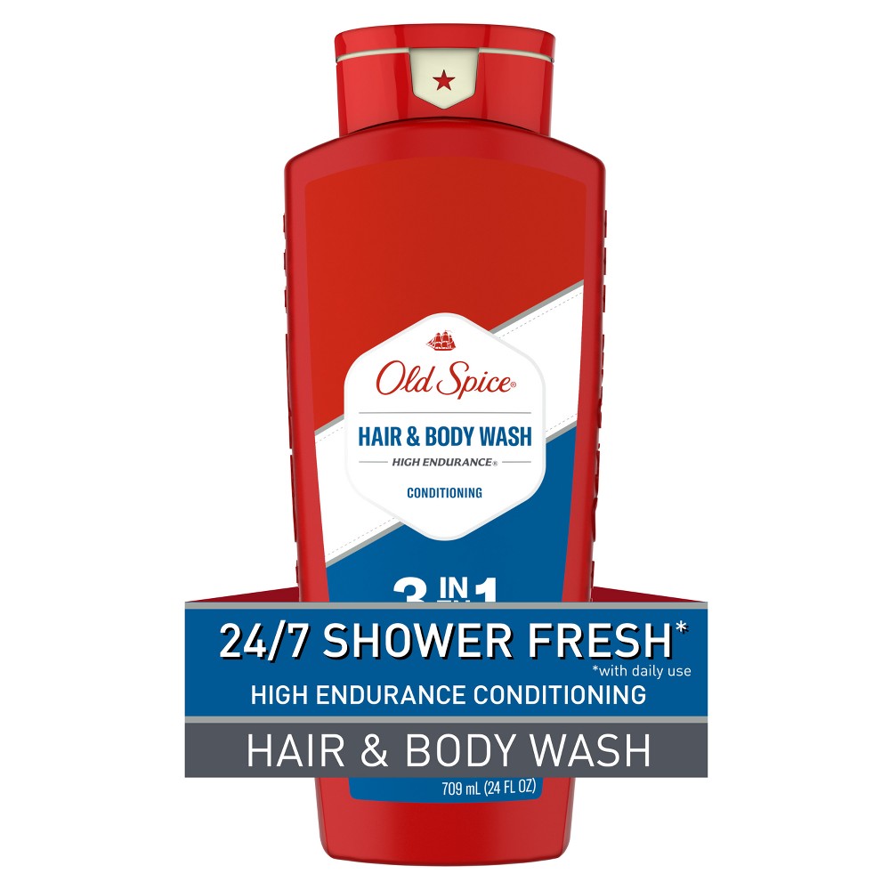 Photos - Shower Gel Old Spice High Endurance 3 in 1 Hair Body Wash - 24 fl oz 