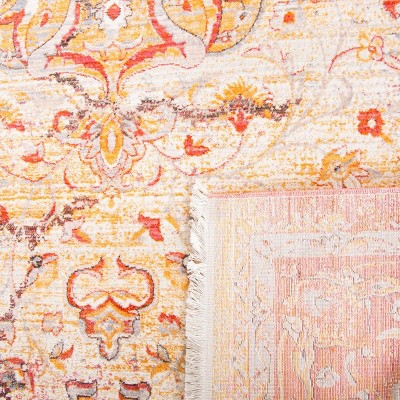 Vintage Persian Saffron and Cream Rectangular Area Rug
