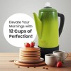 Elite Cuisine 12-Cup Electric Cordless Coffee Percolator - Olive Green - 2 of 4