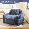 Hooseng 38" Giant Bean Bag Chair for Adults, High-Density Foam Stuffed Corduory Bean Bag Sofa with Handle for Adults Reading, Gaming - 2 of 4