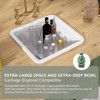 18 in. Undermount Bar Sink Drop-in White Small Kitchen Sink Single Bowl Fireclay Wet Prep Sink Deep Modern Style - 4 of 4