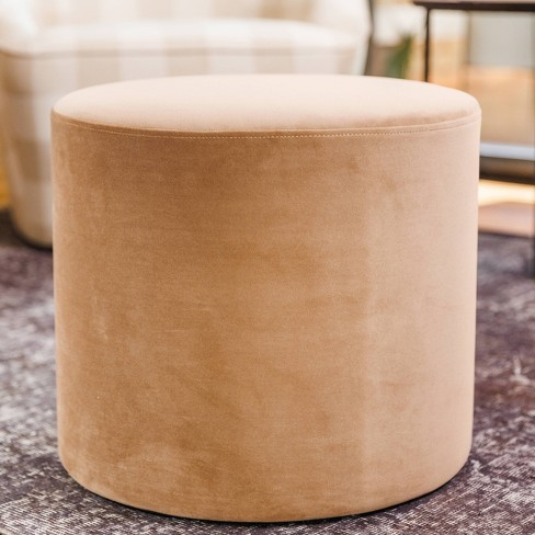 Brown velvet clearance ottoman