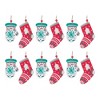 Melrose Wood Mitten and Stocking Ornaments (Set of 12) - 3 of 4