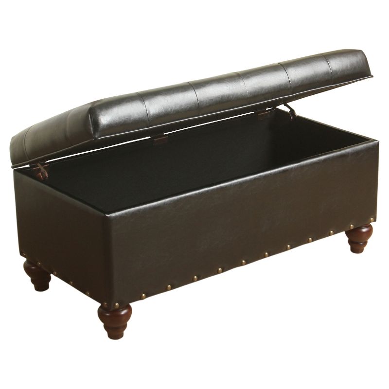 Tufted Storage Bench with Nailheads Espresso - Threshold&#8482;, 4 of 6
