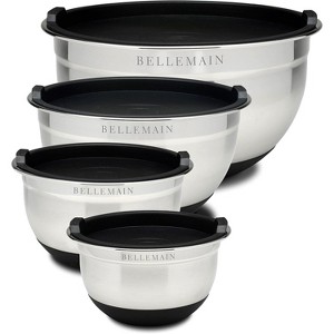 Bellemain Stainless Steel Mixing Bowls with Non-Slip Base & Lids Set of Durable Kitchen Bowls - 1 of 4