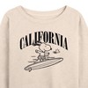 Women's - Peanuts - California Lightweight French Terry Wide Neck Long Sleeve Shirt - 2 of 4
