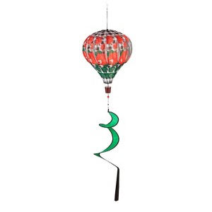 Evergreen Flag Geranium Plaid Balloon Spinner 55x15 in Collapsible - 1 of 4