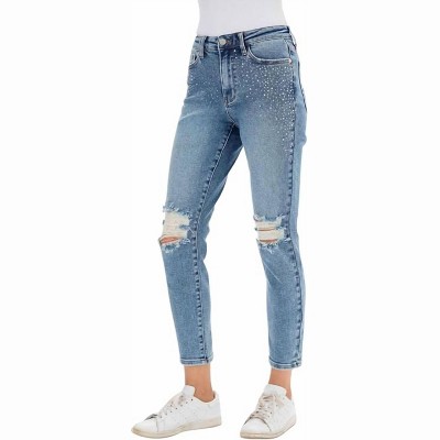 Women's Rhinestone Slim Fit Jeans - Judy Blue