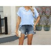 Womens Summer Shirts V Neck Short Sleeve Shirts for Women - 4 of 4