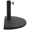 vidaXL Parasol Base Half Round Polyresin 19.8 lb Black - 2 of 4