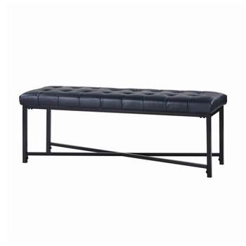 Valerie Morden Button-Tufted Upholstered Storage Bench with Iron Leg|ARTFUL LIVING DESIGN