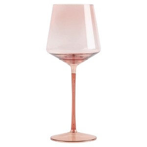 Posh Setting 14 oz Rose Plastic Disposable Stemmed Wine Cup - 4 Pack - 1 of 3