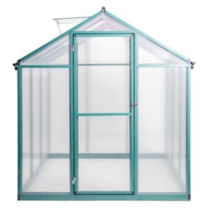 Garvee 6x10 FT Outdoor Greenhouse, Polycarbonate Greenhouse with Roof Vent and Ground Nails, Aluminum Green House for Outside Garden Backyard - 1 of 1