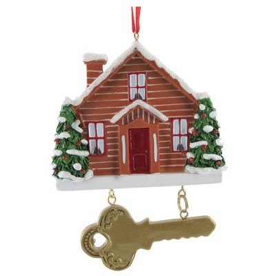 Holiday Ornament 5.0" Home With Key New House Residence  -  Tree Ornaments