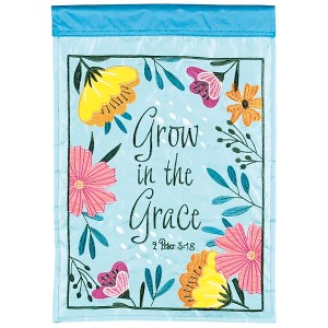 Dicksons Grow In The Grace - 2 Peter 3:18, Multicolor 18 x 13 Inch Polyester Outdoor Garden Flag - 1 of 1