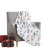 Kate Aurora Christmas Winter Wonderland Baby Reindeer & Evergreens Accent Throw Blanket - 50" x 60" - 2 of 3