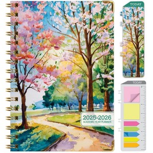 Global Printed Products Hardcover AY 2025-2026 Fashion Planner - 5.5"x8" (Watercolor Tree) - 1 of 4