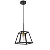 Elegant Lighting Resolute 1 light brass and black Pendant - 3 of 4