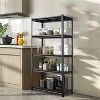 LunaLulinlk 72" H Adjustable Garage Shelves,Metal Utility Storage Organizer Racks for Kitchen, Black - 4 of 4