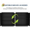 Acekool 35" Metal Storage Cabinet with 2 Adjustable Shelves and Locking Doors, Steel Cabinet for Garage, Office, Workshop, Black - 4 of 4