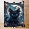 Lomsoe Cat Print Flannel Blanket - All Seasons Soft and Warm Throw Blanket for Napping, Camping, Travel, Office - 2 of 4